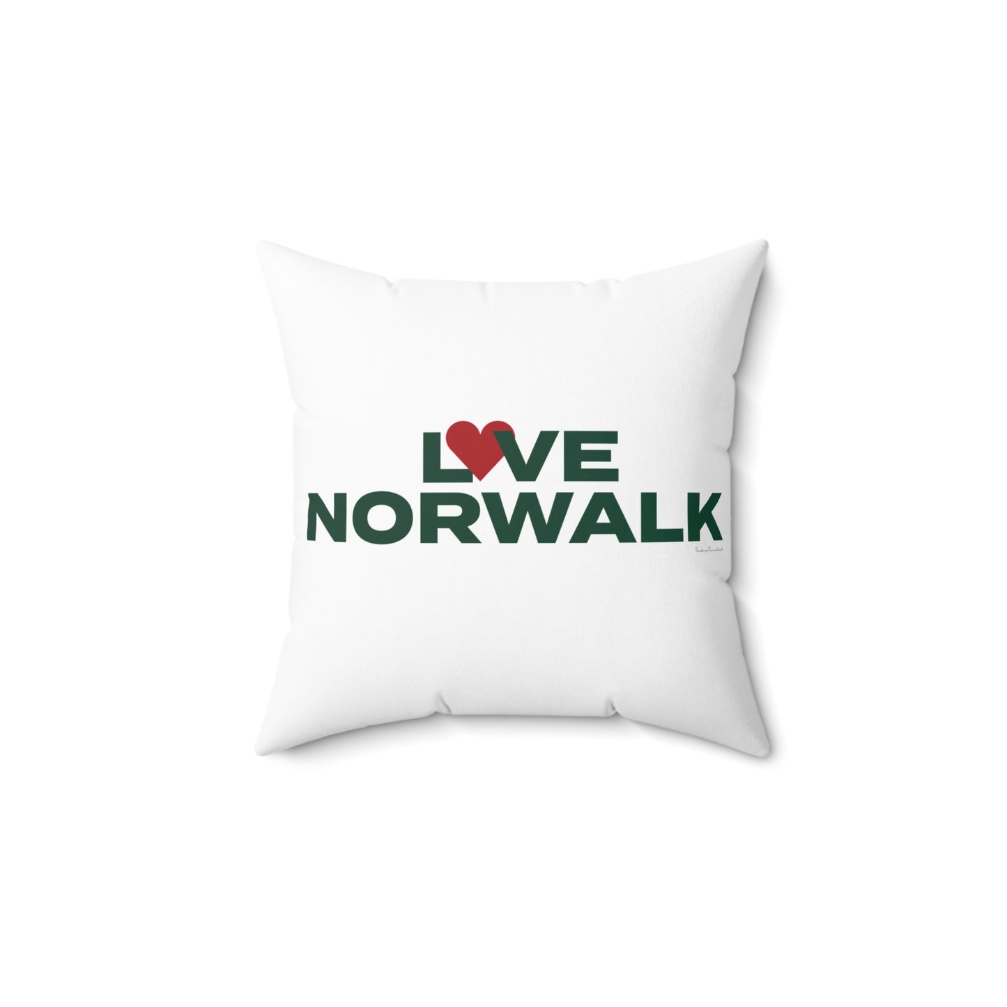 Love Norwalk Spun Polyester Square Pillow