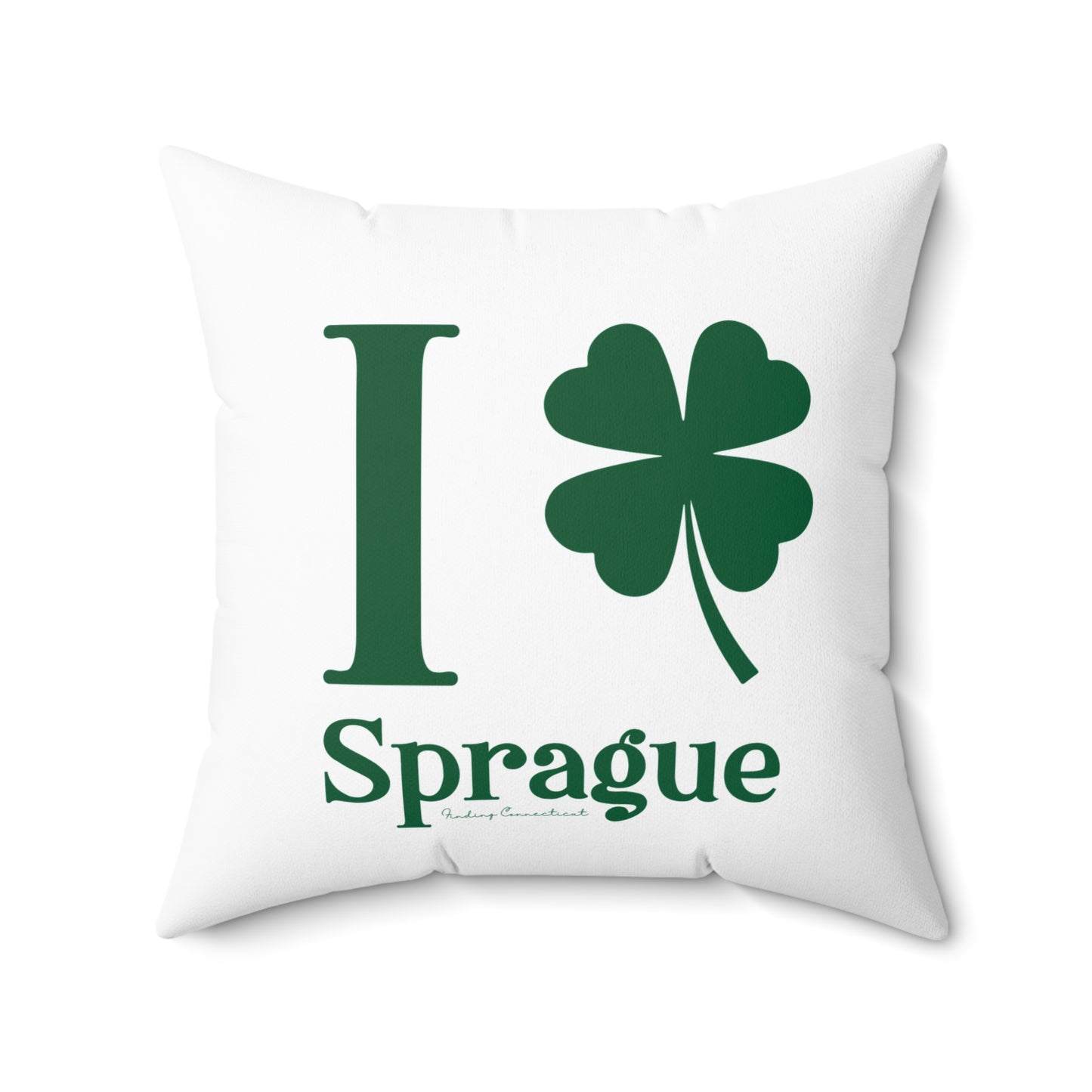 I Clover Sprague Spun Polyester Square Pillow