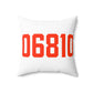 06810 Danbury Connecticut Zip Code Spun Polyester Square Pillow