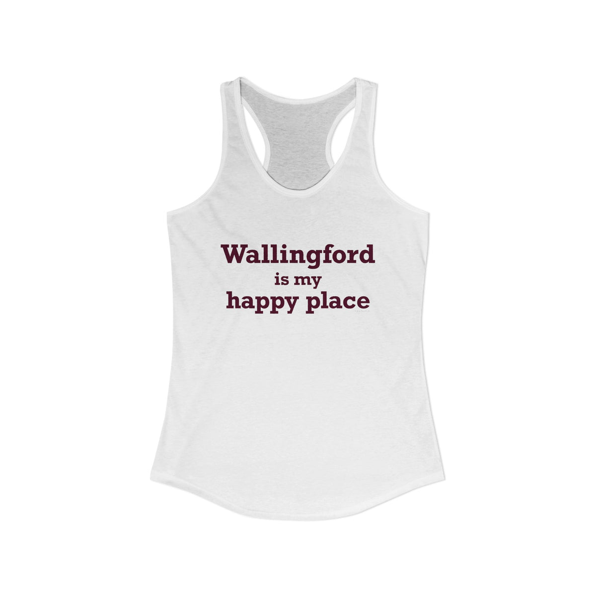 Wallingford is My Happy Place Women's Ideal Racerback Tank Top