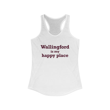 Wallingford is My Happy Place Women's Ideal Racerback Tank Top
