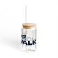 Love Norwalk Glass Can with Straw and Lid, 16oz
