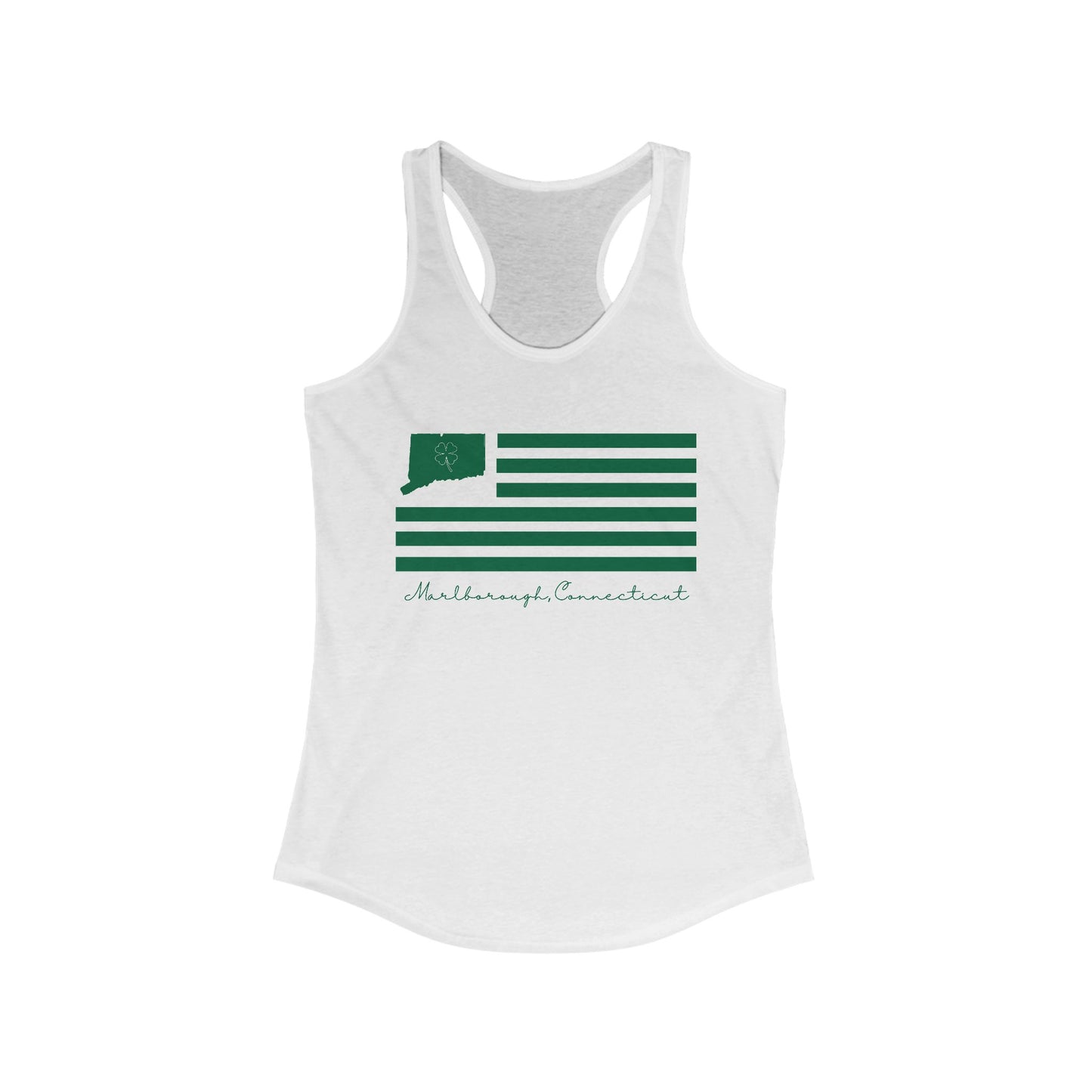 Marlborough Connecticut St. Patrick’s Day Flag Women's Ideal Racerback Tank Top