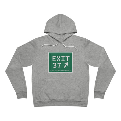 Vintage Exit 37 Merritt Parkway Sign Unisex Sponge Fleece Pullover Hoodie