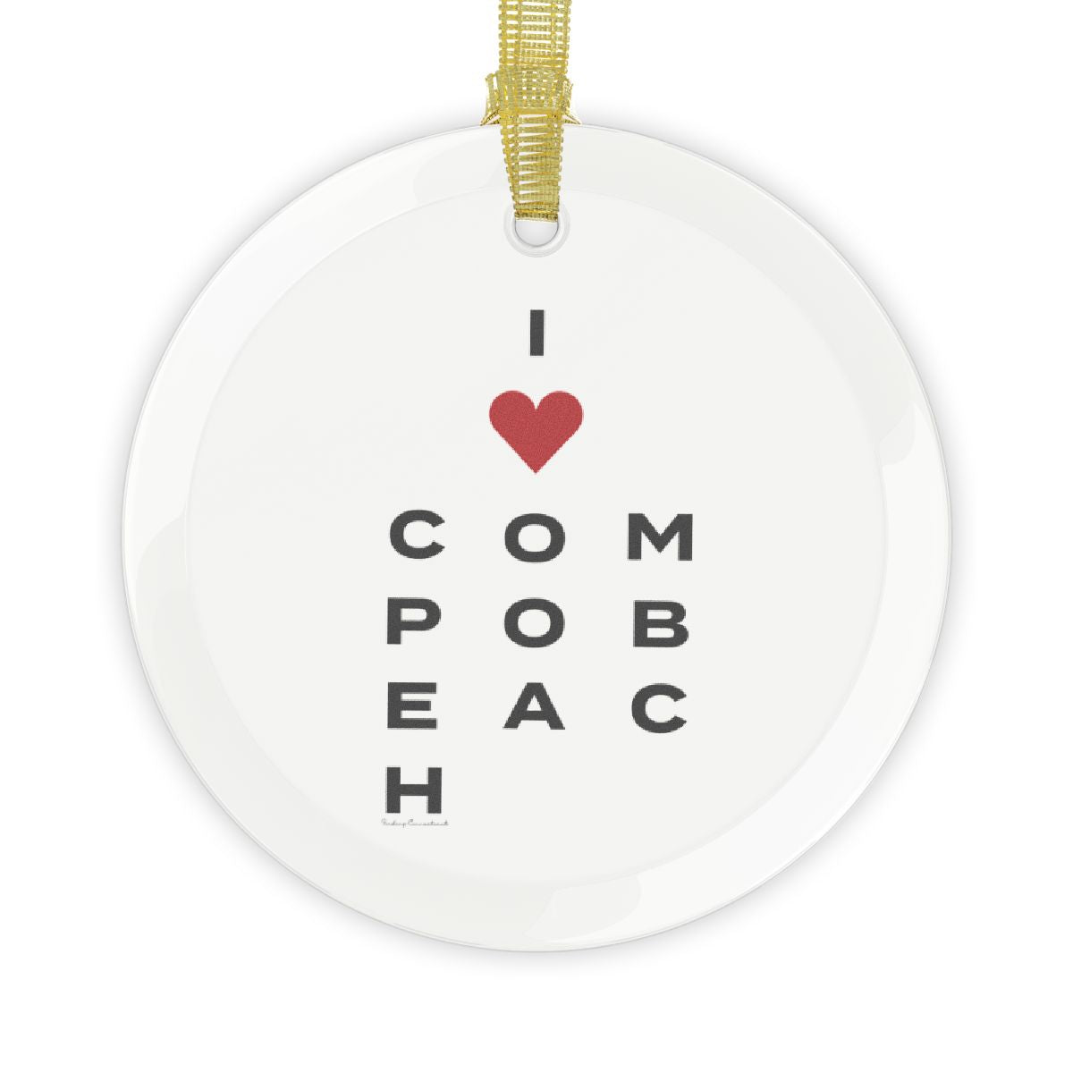Compo Beach Vision Glass Ornament