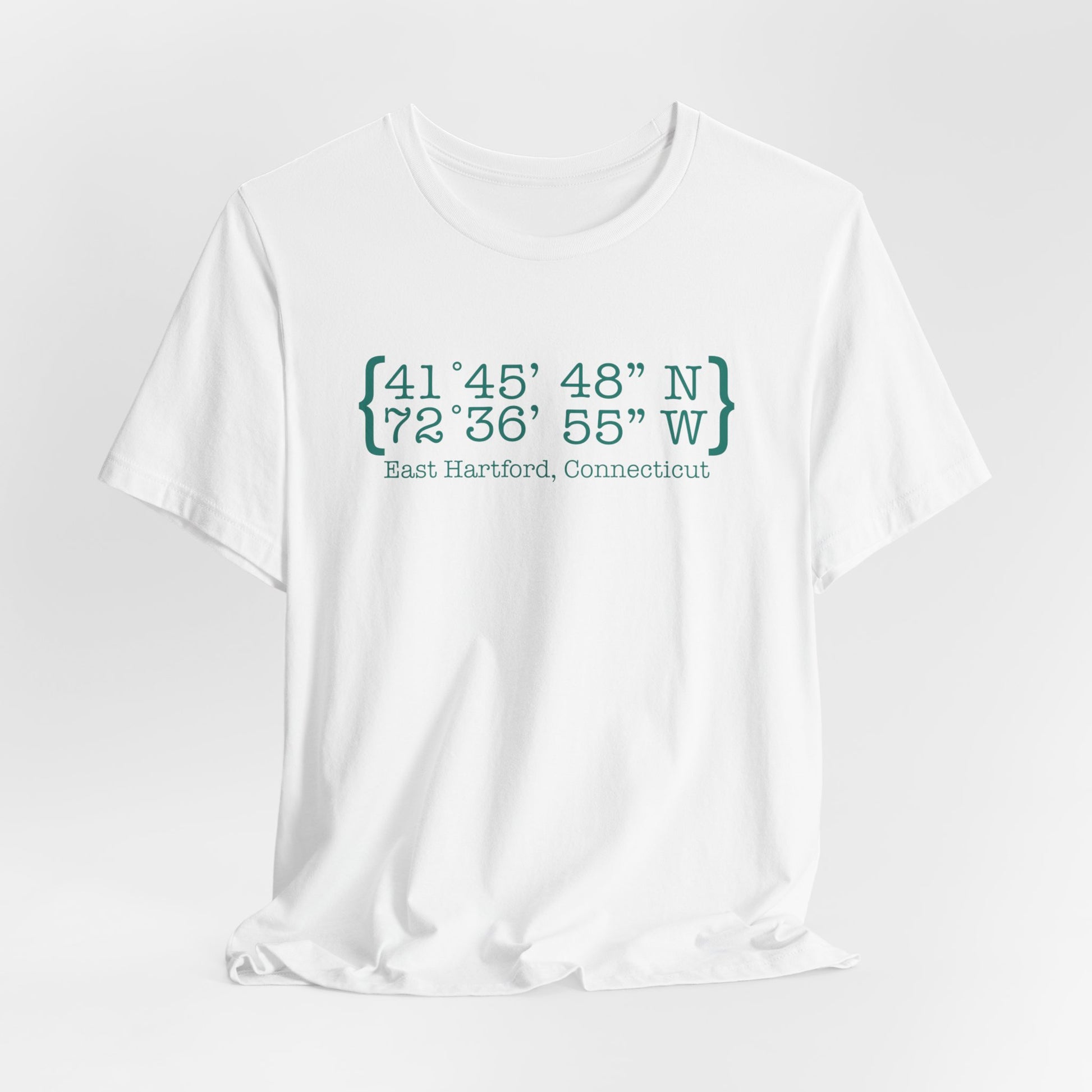 East Hartford Coordinates // East Hartford  CT unisex  t shirt // finding connecticut