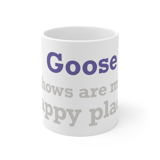 Goose Shows Are My Happy Place - Gray & Purple Mug 11oz