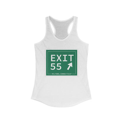 Vintage Exit 55 WCP Sign Women's Ideal Racerback Tank Top