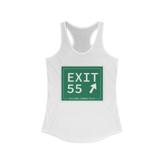 Vintage Exit 55 WCP Sign Women's Ideal Racerback Tank Top