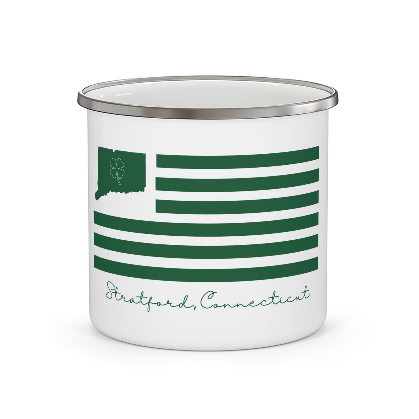 Stratford Connecticut St Patrick’s Day Flag Enamel Camping Mug