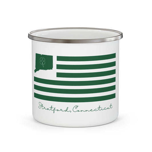 Stratford Connecticut St Patrick’s Day Flag Enamel Camping Mug
