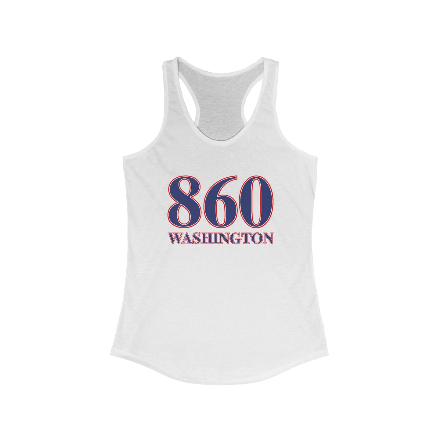 860 Washington Red White & Blue Women's Ideal Racerback Tank Top