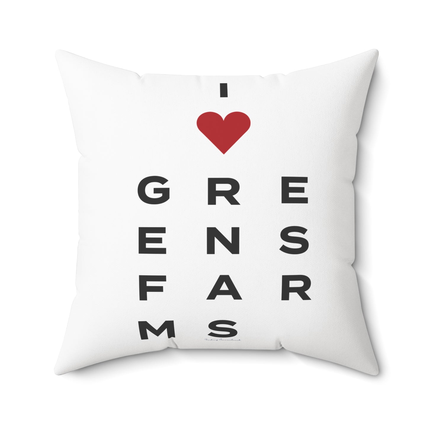 Greens Farms Vision Spun Polyester Square Pillow