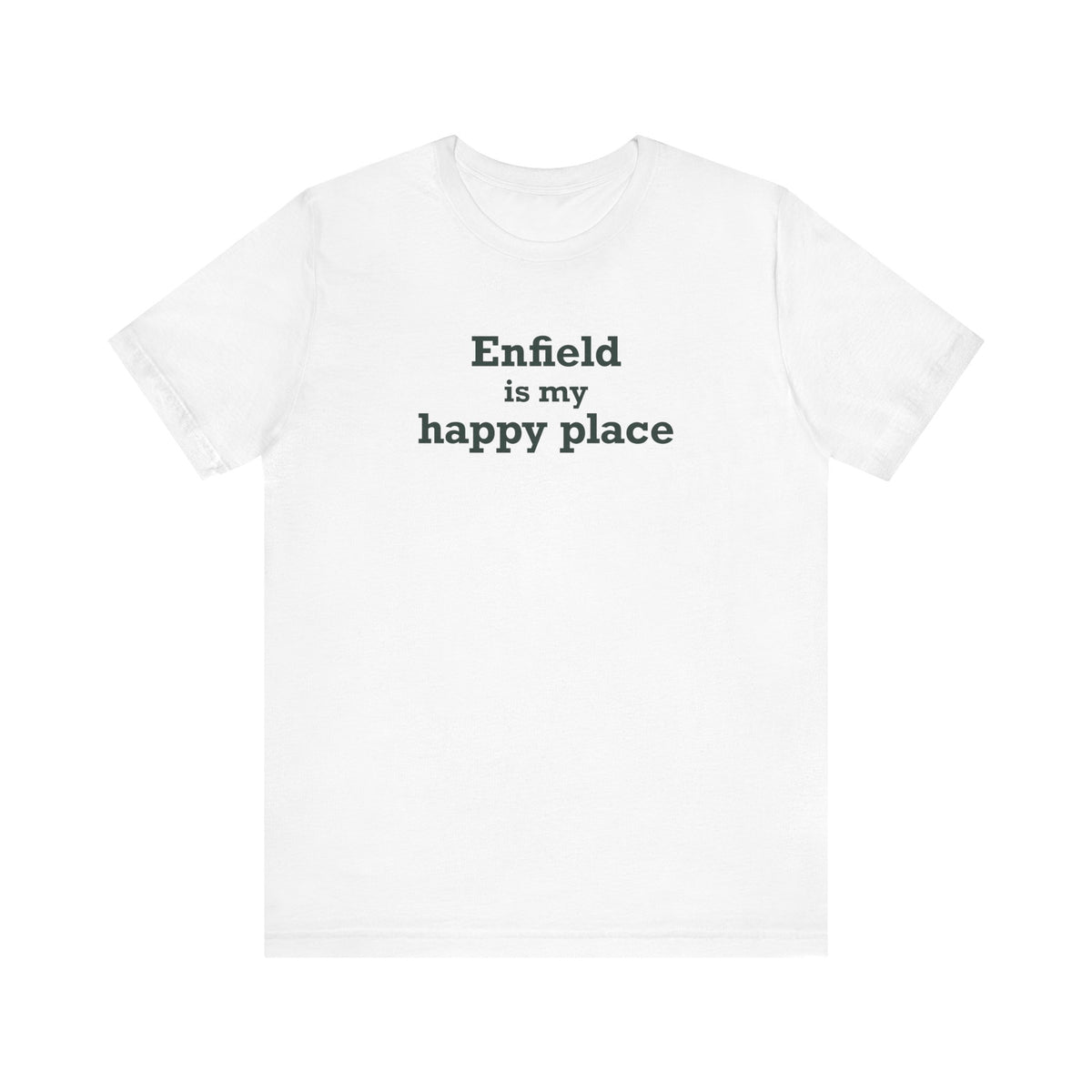 Enfield is My Happy Place Unisex Jersey Short Sleeve T-Shirt