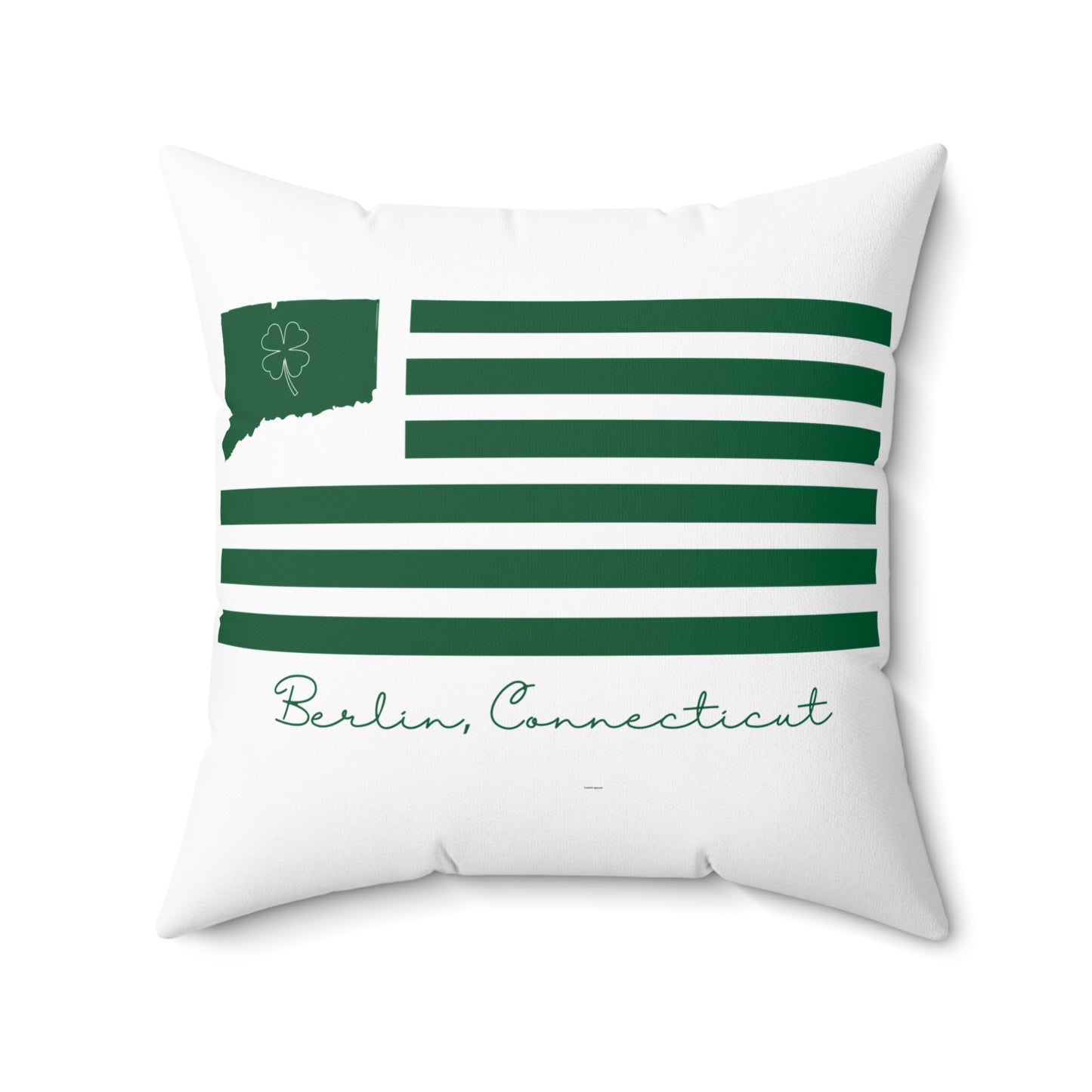 Berlin Connecticut St. Patrick’s Day Flag Spun Polyester Square Pillow