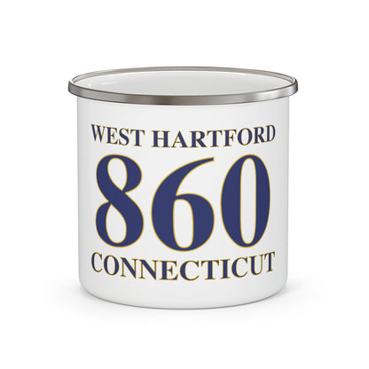 West Hartford 860 Connecticut WEnamel Camping Mug