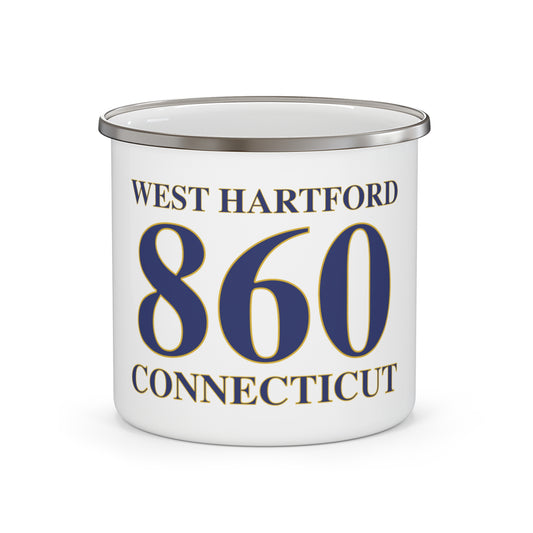 West Hartford 860 Connecticut WEnamel Camping Mug