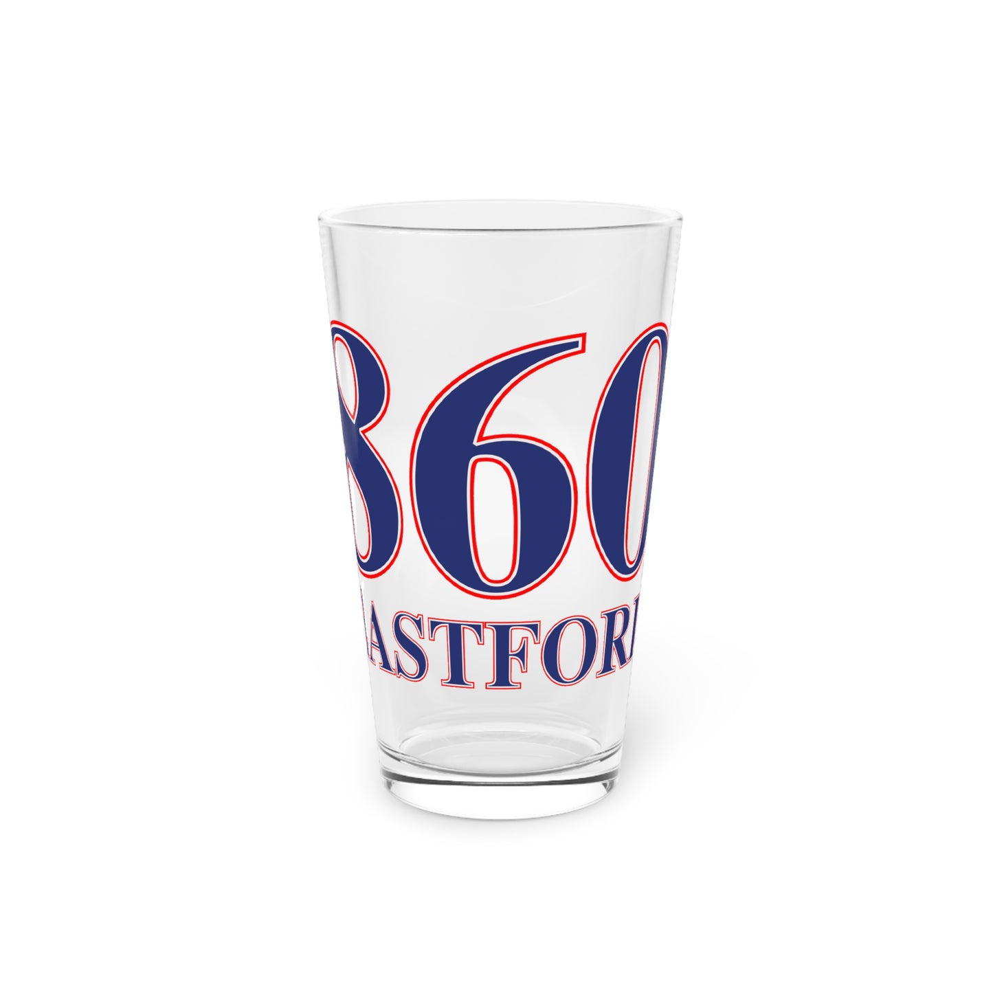 860 Eastford Red, White & Blue Pint Glass, 16oz