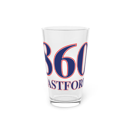 860 Eastford Red, White & Blue Pint Glass, 16oz