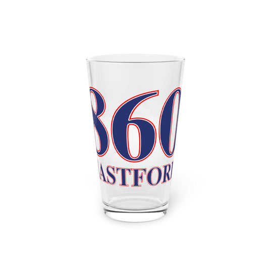860 Eastford Red, White & Blue Pint Glass, 16oz