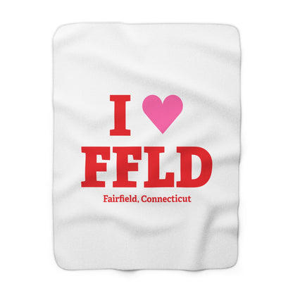 I Heart FFLD Sherpa Fleece Blanket