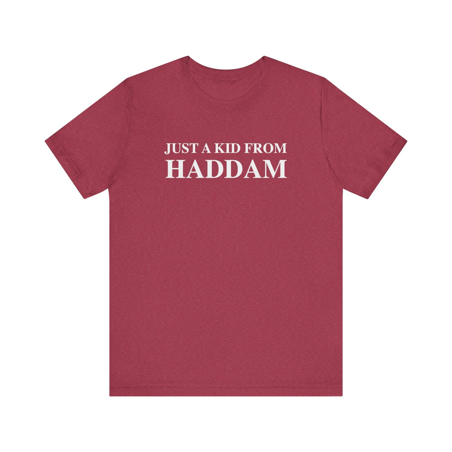 Just a kid from Haddam Unisex Jersey Short Sleeve Tee