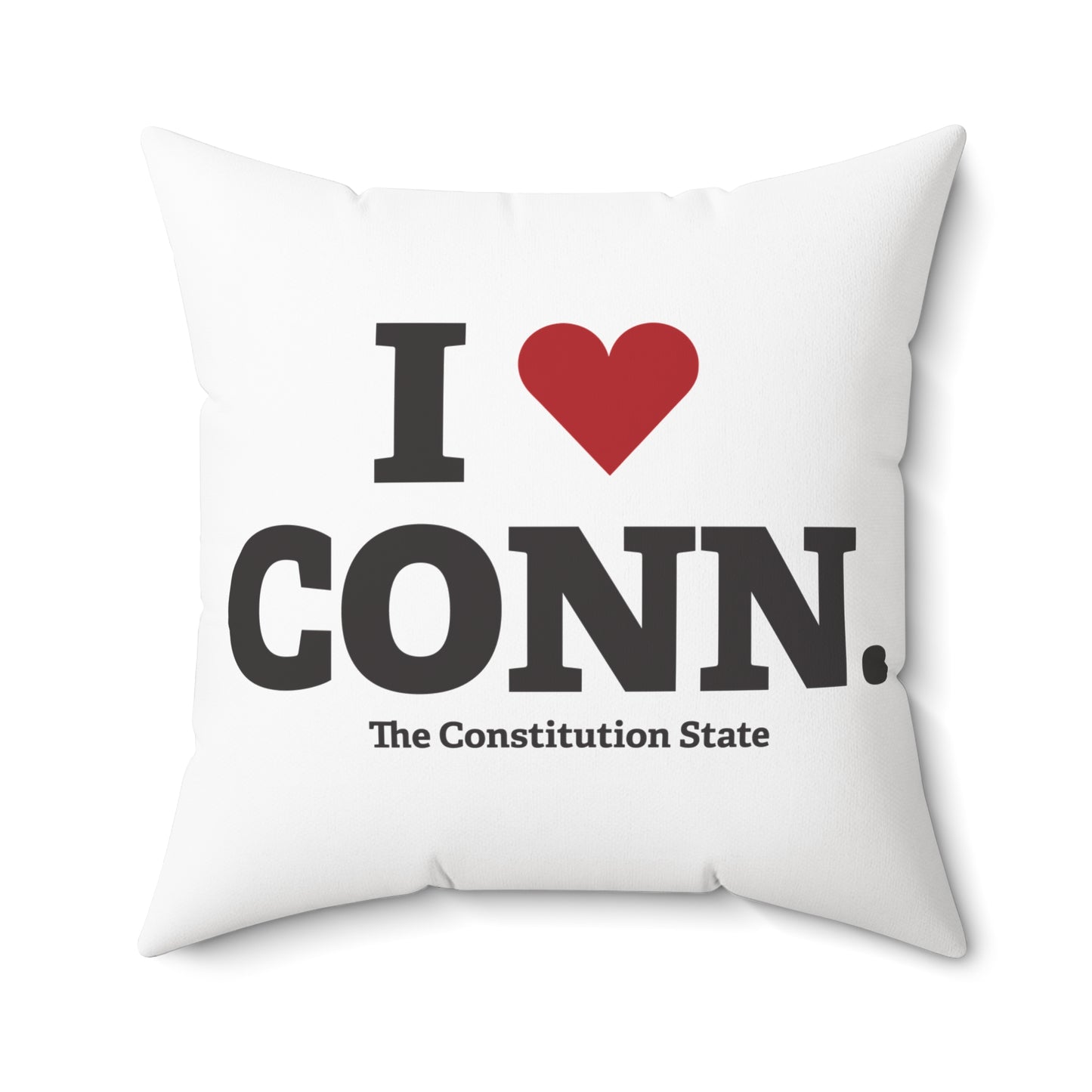 I Heart CONN. Spun Polyester Square Pillow