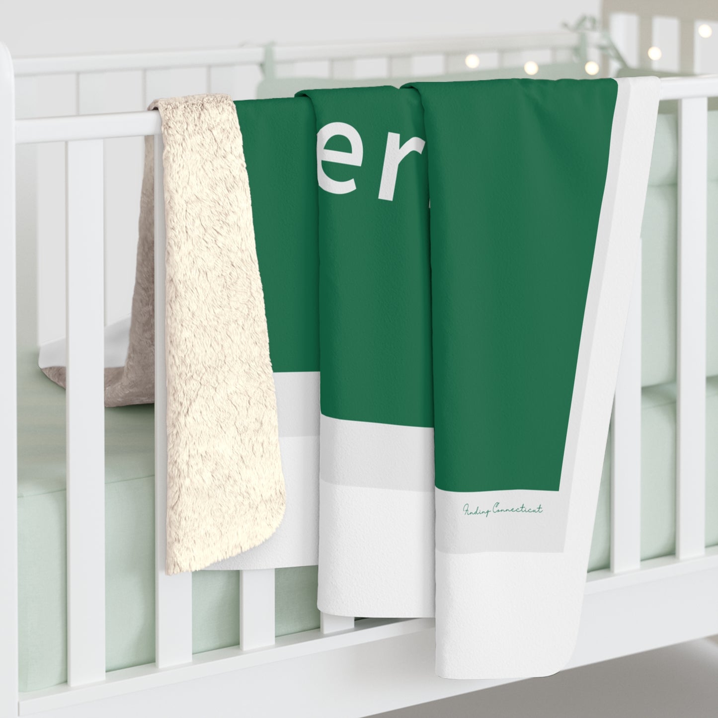 Vintage WCP Exit 58 Sign Sherpa Fleece Blanket