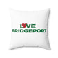 Love Bridgeport Spun Polyester Square Pillow