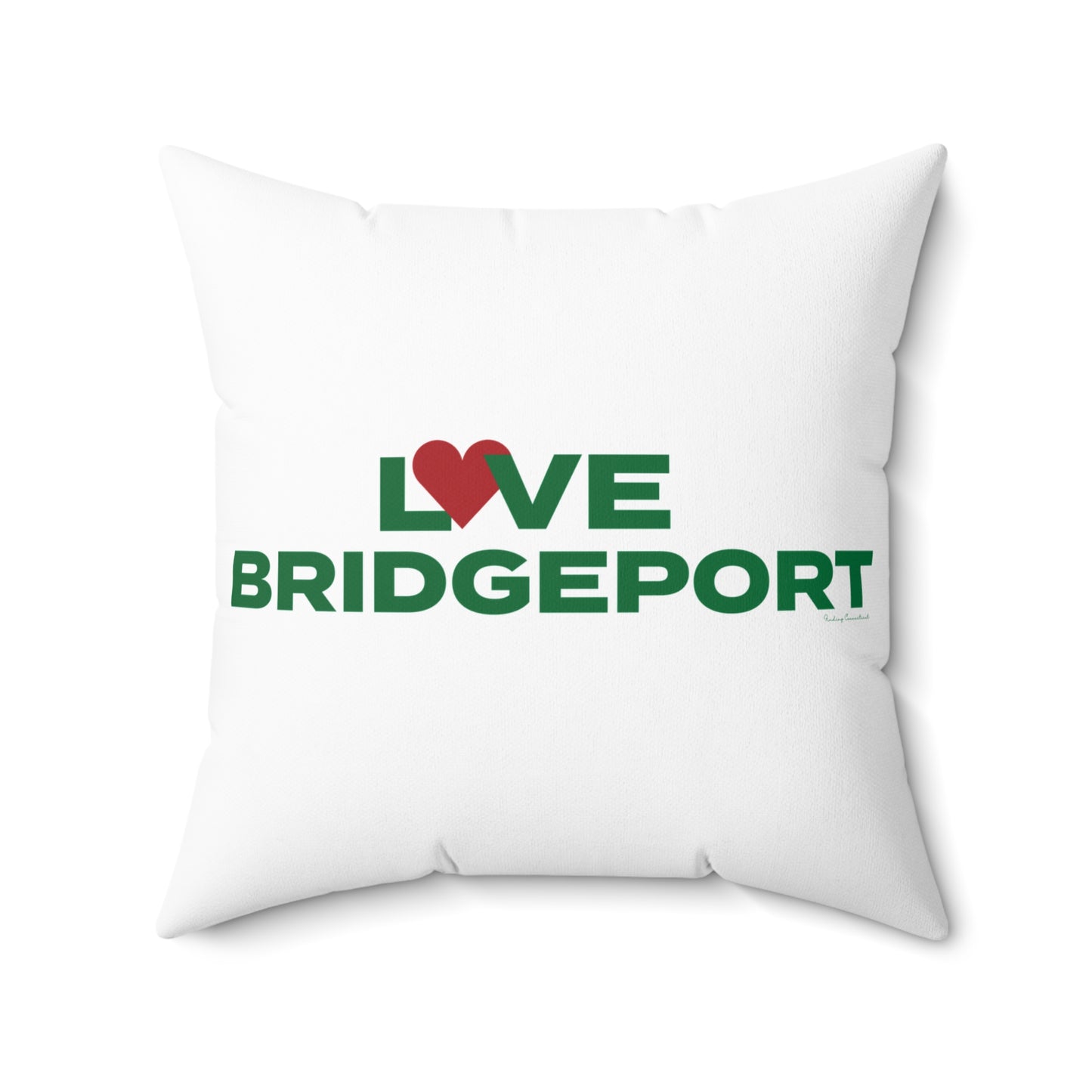 Love Bridgeport Spun Polyester Square Pillow