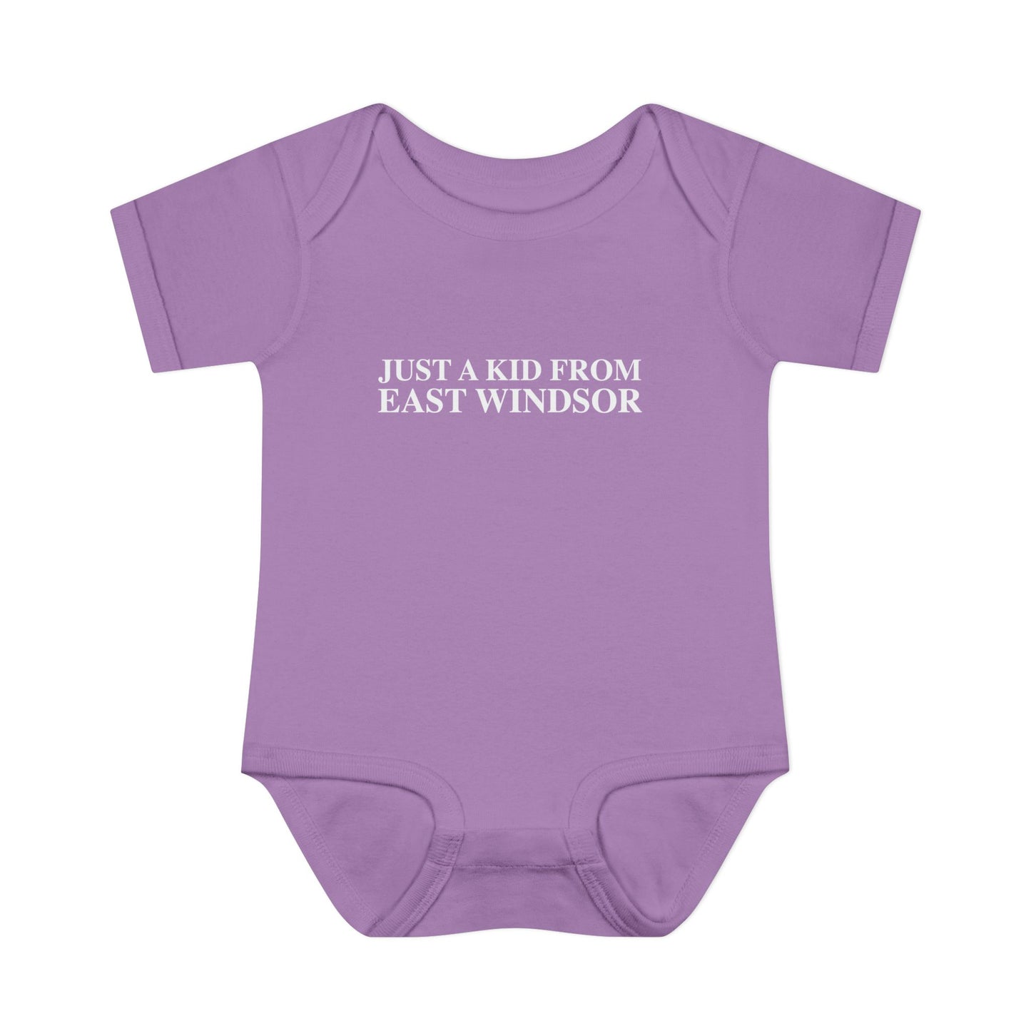 Just a kid from East Windsor Infant Baby Rib Bodysuit