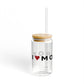 Monroe Vision Glass Can with Straw and Lid, 16oz