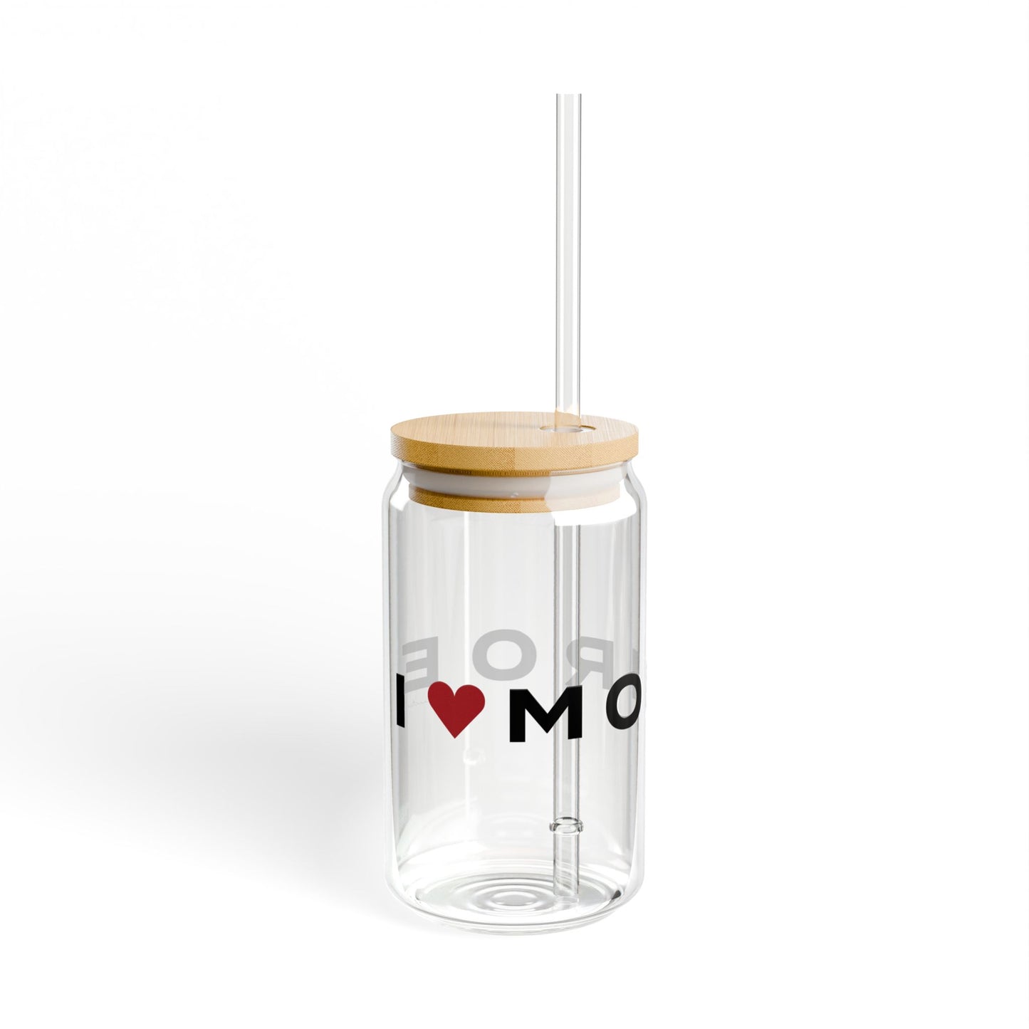 Monroe Vision Glass Can with Straw and Lid, 16oz