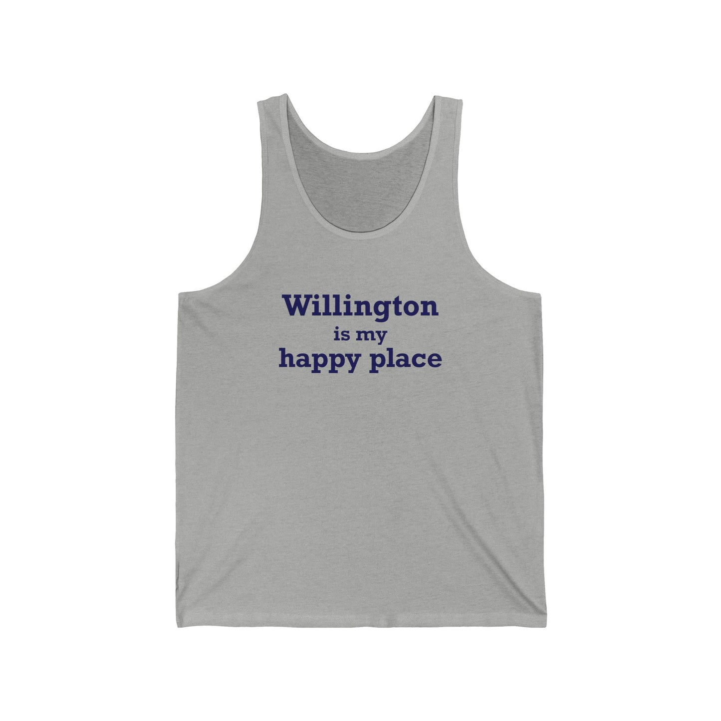 Willington is My Happy Place Unisex Jersey Tank Top