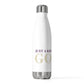 Just a kid listening to Goose - Cream & Purple 20oz Insulated Bottle