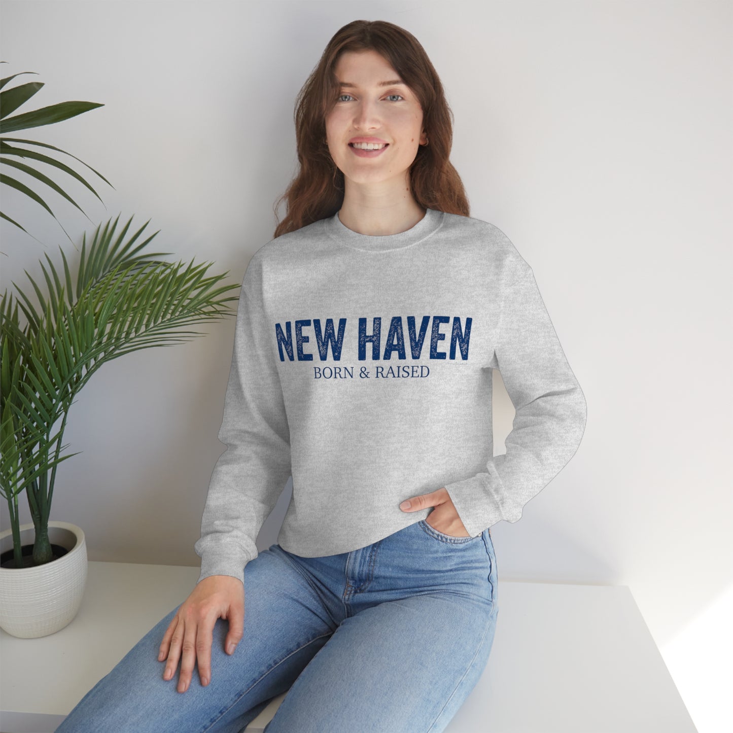 New Haven Born & Raised Unisex Heavy Blend™ Crewneck Sweatshirt