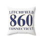 Litchfield 860 Connecticut Polyester Square Pillow
