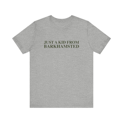 Just a kid from Barkhamsted Unisex Jersey Short Sleeve T-Shirt