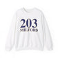 203 Milford // Milford CT unisex sweatshirt // finding connecticut 