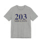 203 Shelton // Shelton CT  unisex t shirt  // finding connecticut 