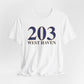 203 West Haven // west haven CT unisex t shirt   // finding connecticut 