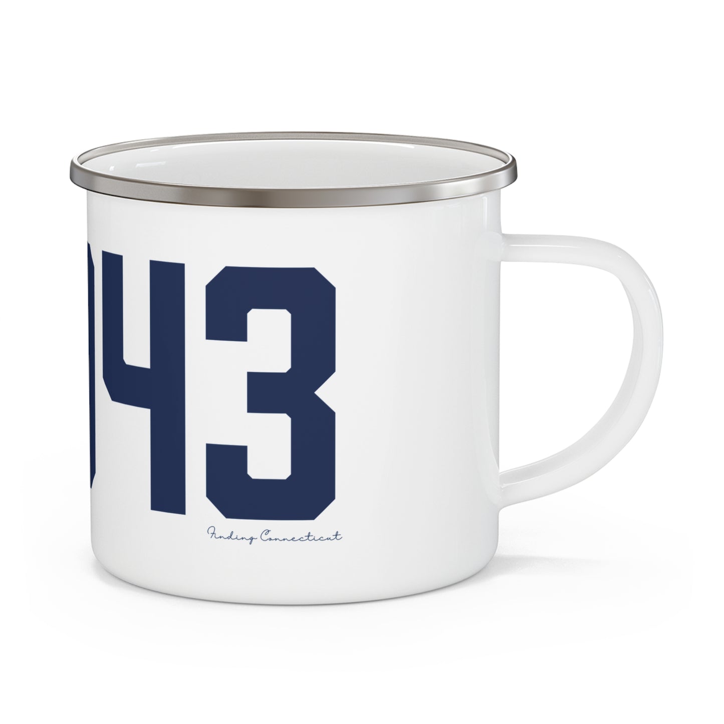 06043 Bolton Connecticut Zip Code Enamel Camping Mug