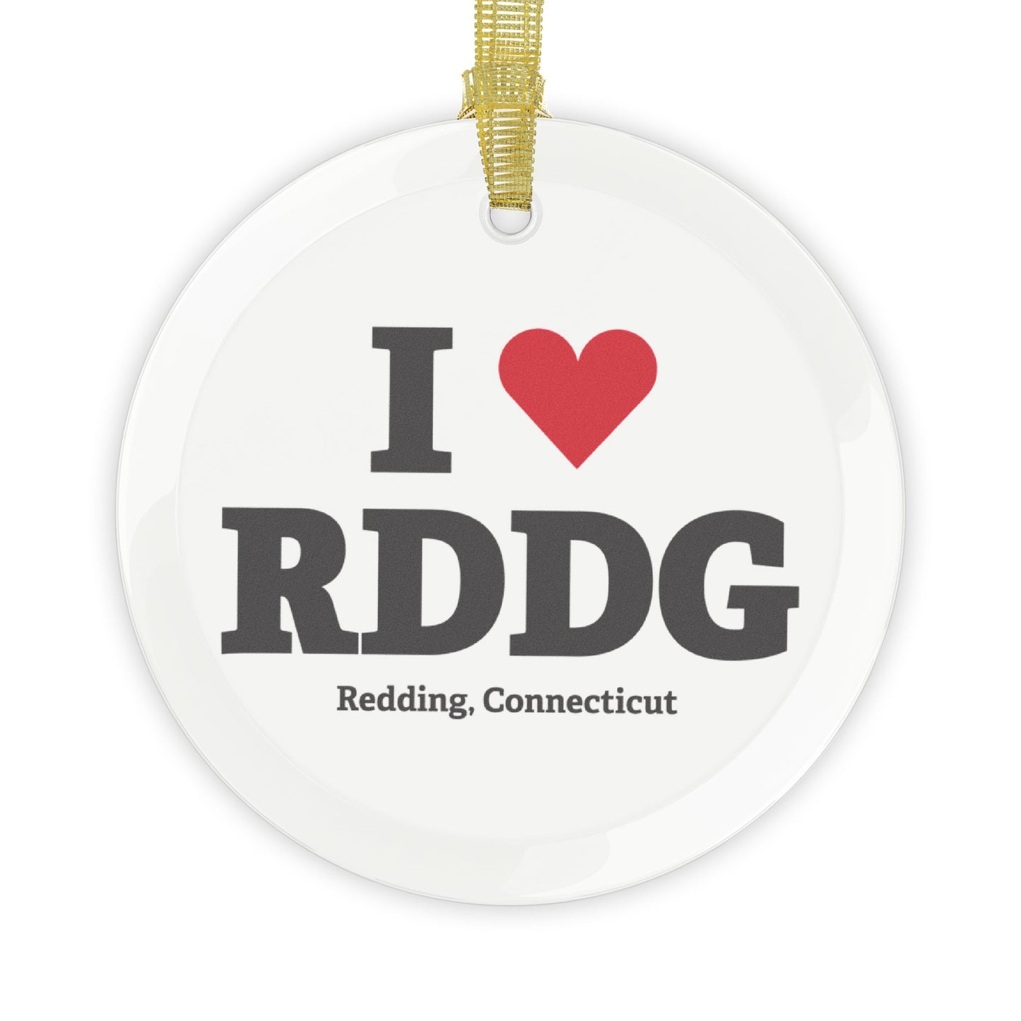 I Heart RDDG Glass Ornaments