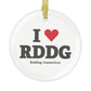 I Heart RDDG Glass Ornaments