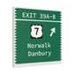 Vintage Merritt Parkway Exit 39 A-B SignMatte Canvas, Stretched, 1.25"