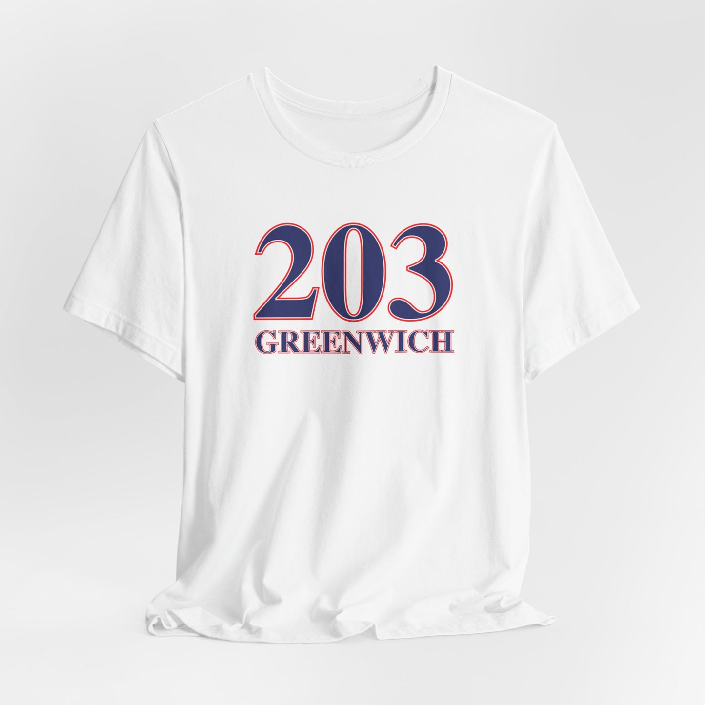 203 Greenwich Red, White & Blue Unisex Jersey Short Sleeve T-Shirt