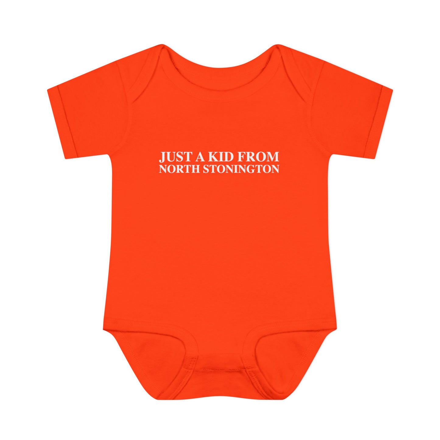 Just a kid from North Stonington Infant Baby Rib Bodysuit