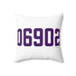 06902 Stamford Connecticut Zip Code Spun Polyester Square Pillow