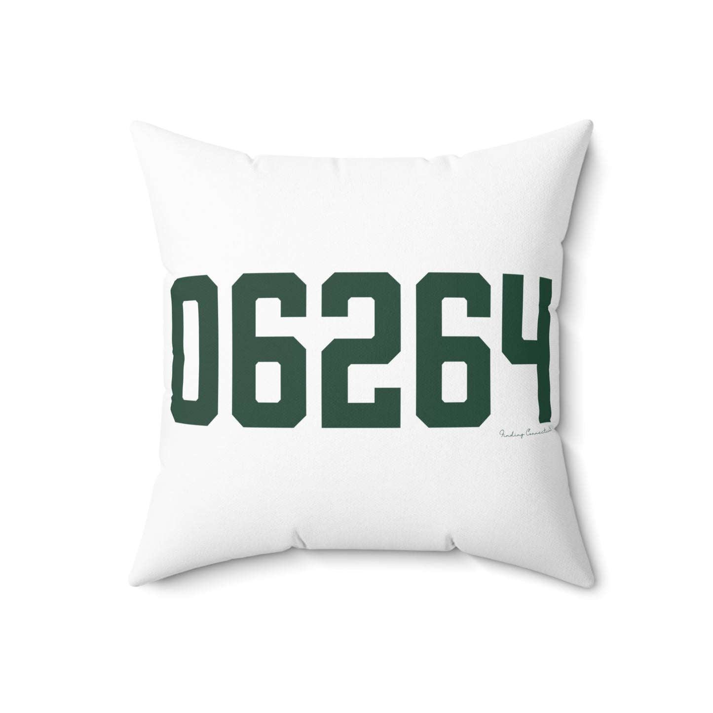 06264 Scotland Connecticut Zip Code Spun Polyester Square Pillow