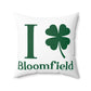 I Clover Bloomfield Spun Polyester Square Pillow